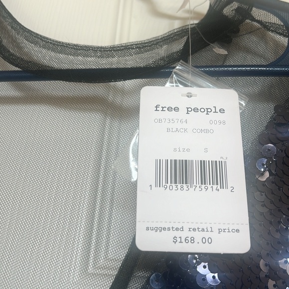 NWT Free People black sequin dress size small - Picture 3 of 4